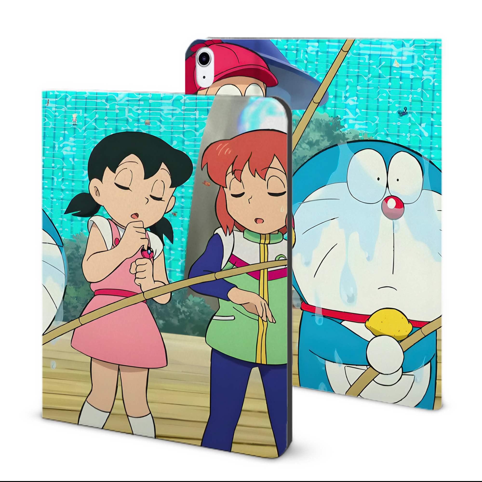（画像用） ドラえもん Doraemon IPad ケース ブック型 PUレザー TPU 耐衝撃 軽量 薄型 ペン収納なし 全面保護 IPad 各モデル対応